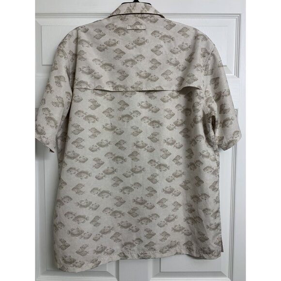 Weatherproof Bass Fish Button Up Outdoor Shirt Size L - Picture 2 of 6